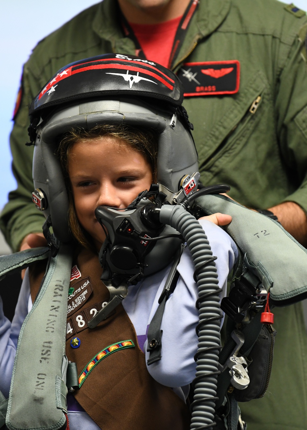Girl Scouts tour 104th Fighter Wing