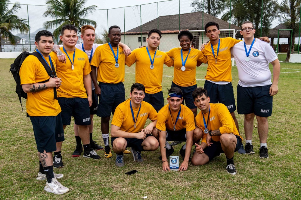 USS Carter Hall participates in UNITAS sports day