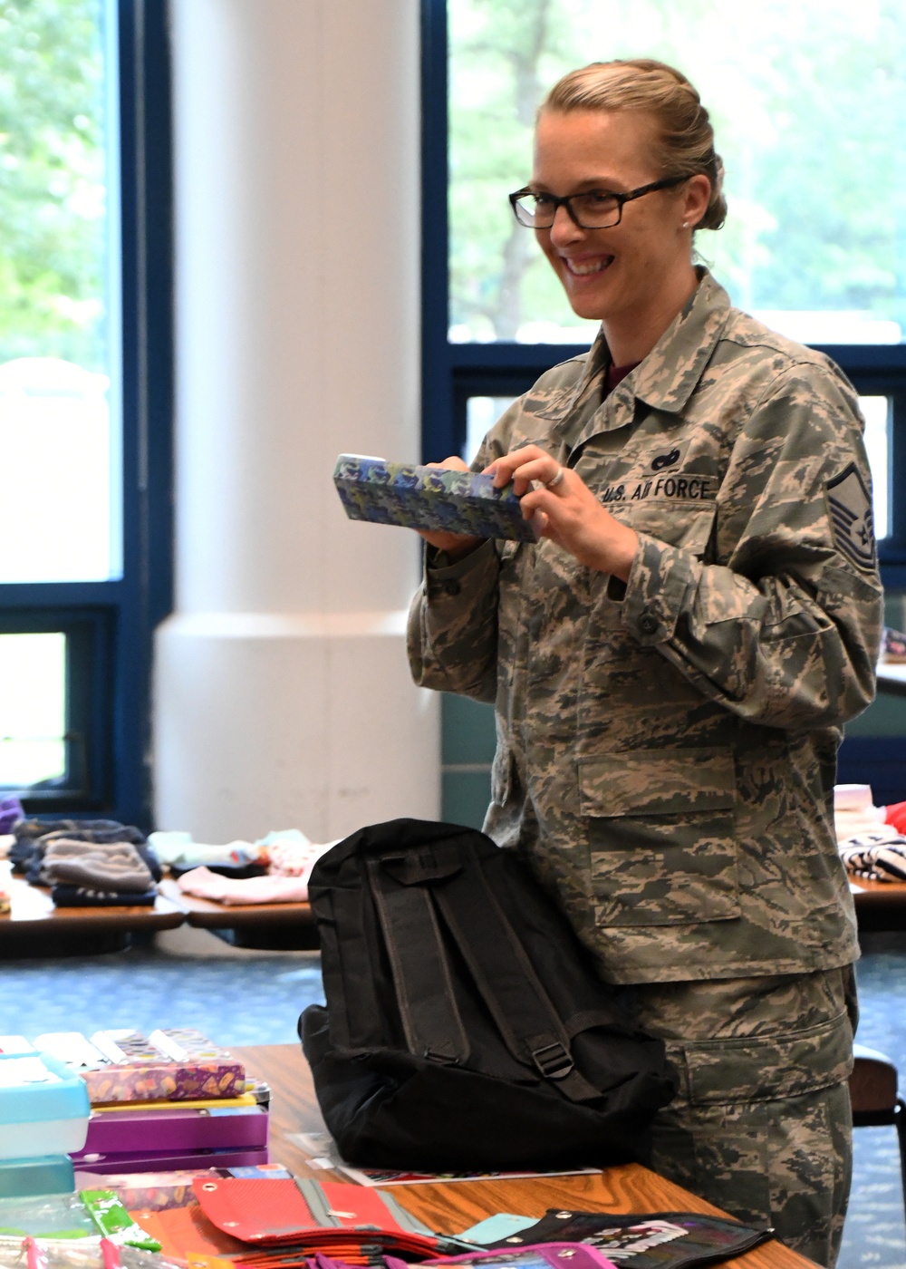 104th Fighter Wing members and families receive free school supplies
