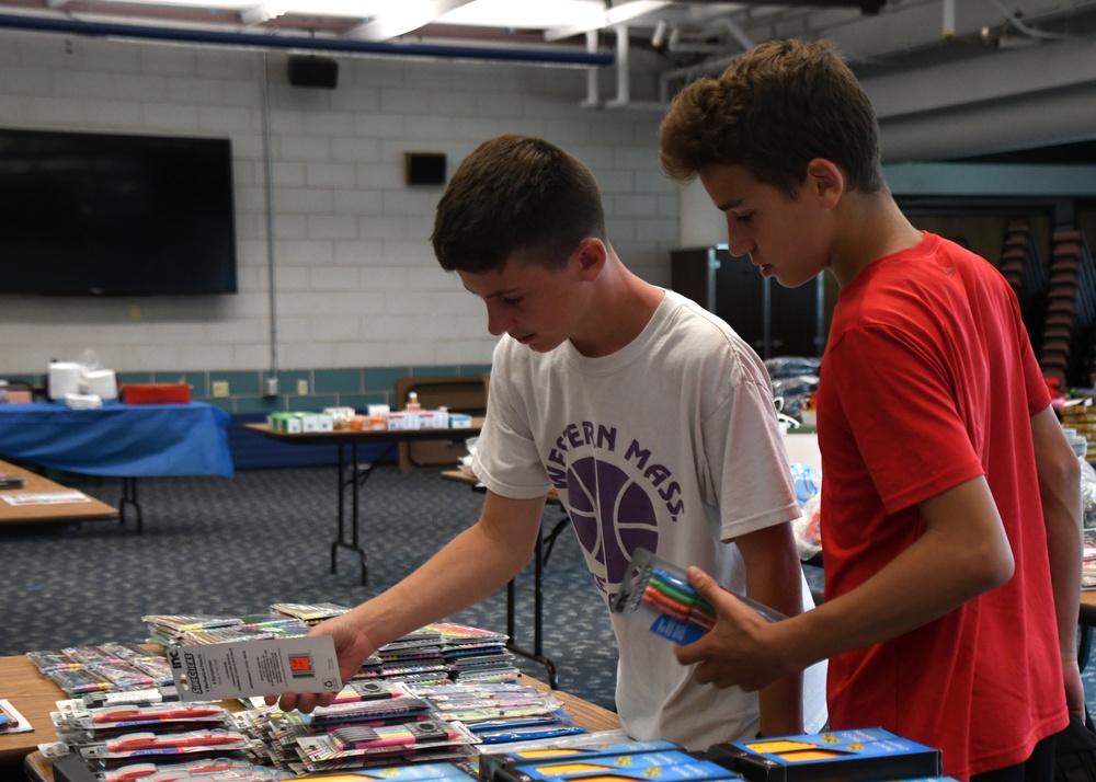 104th Fighter Wing members and families receive free school supplies