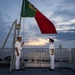SNMG1 Sailors Lower the Portuguese Ensign