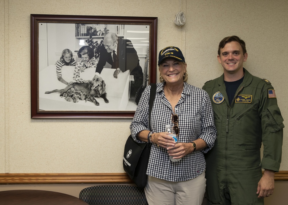 Susan Ford Bales visits CVN78