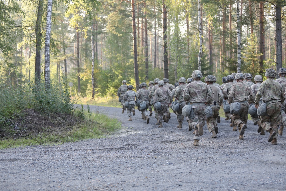 Lightning Troop conducts physical fitness training