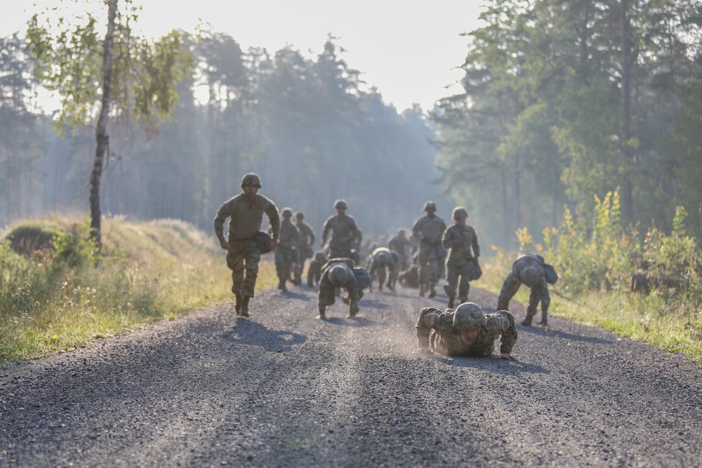 Lightning Troop conducts physical fitness training
