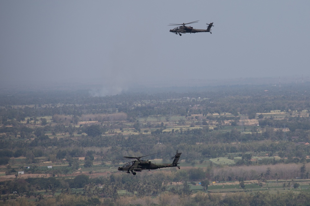 Joint Apache Live Fire Range at Garuda Shield