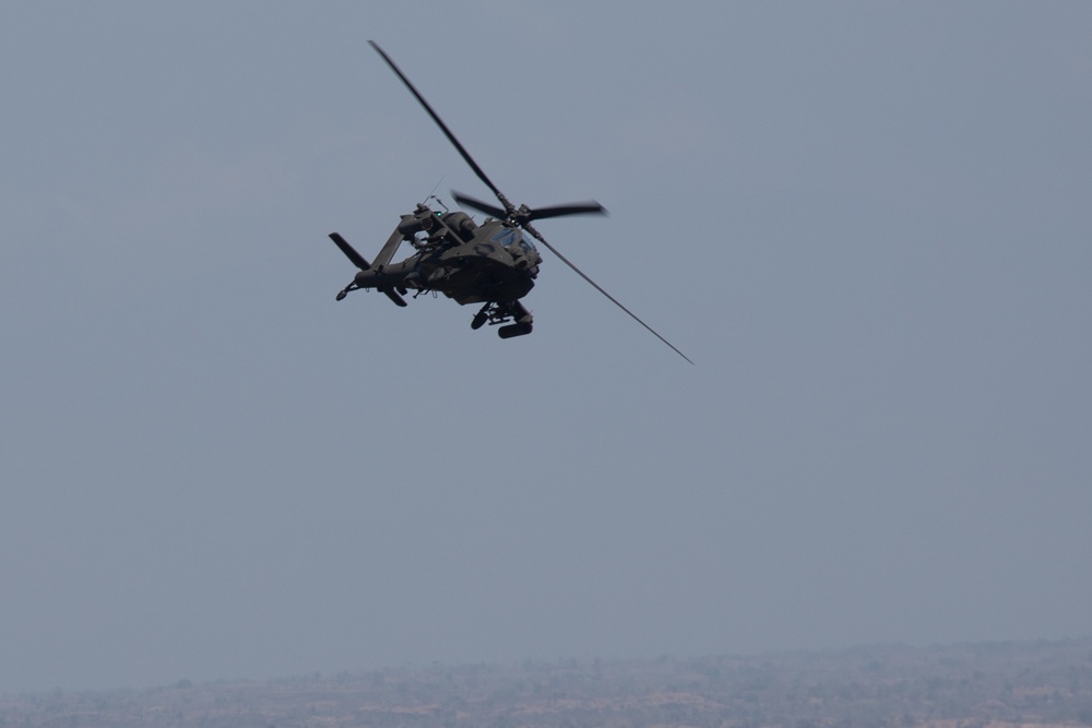 Joint Apache Live Fire Exercise at Garuda Shield 19