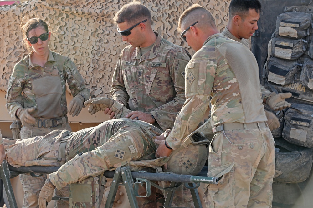 3ABCT Soldiers Practice Medical Evacuation in Preparation for Eager Lion 2019