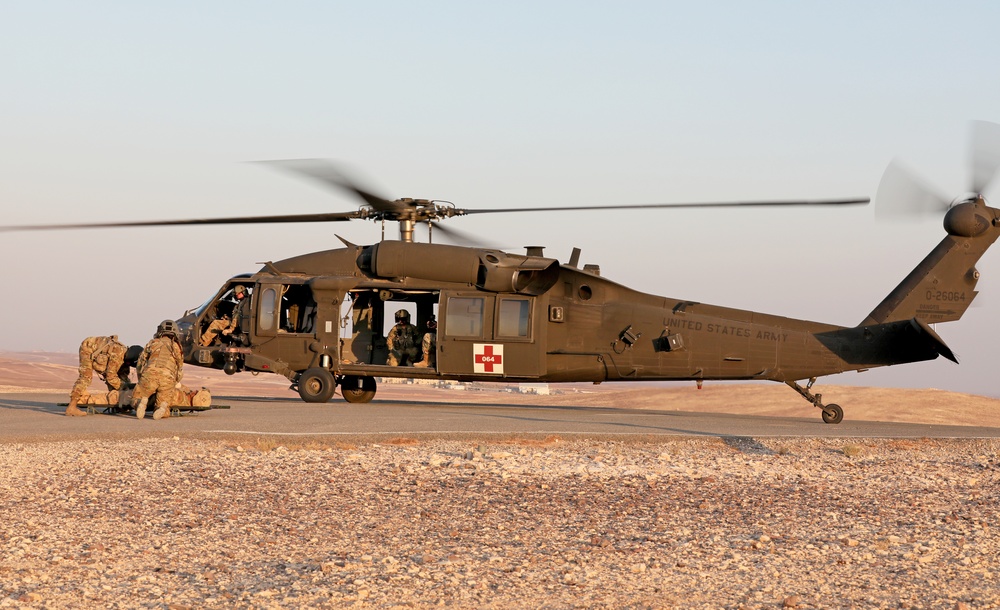 3ABCT Soldiers Practice Medical Evacuation in Preparation for Eager Lion 2019