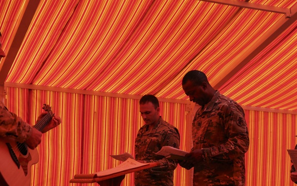 TF 51/5 Conducts First Religious Session during Exercise Eager Lion 2019