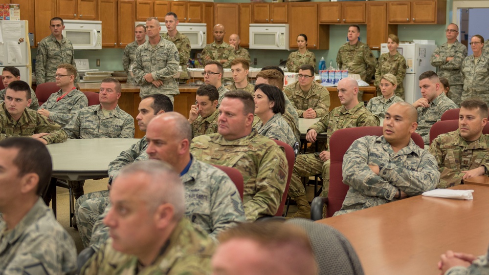 Airmen from the 202nd ISRG get coined at Otis ANGB