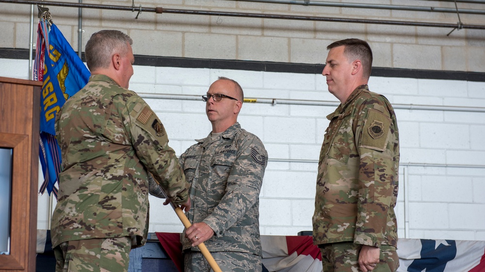 Major Matthew Ferringer assumes command of the Massachusetts Air National Guard's 267th Intelligence Squadron