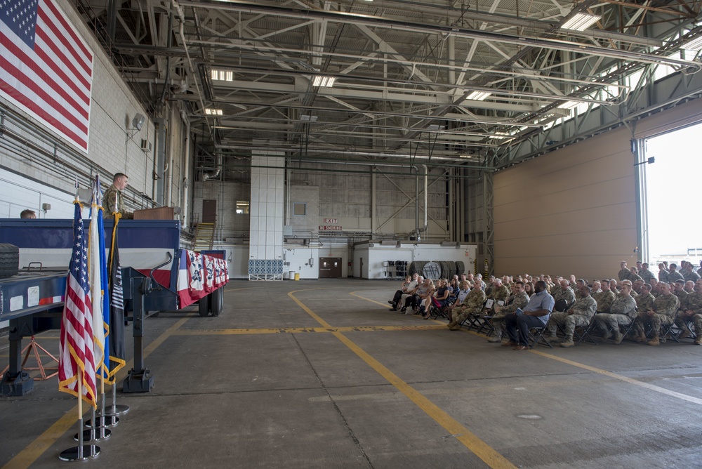 Major Matthew Ferringer assumes command of the Massachusetts Air National Guard's 267th Intelligence Squadron