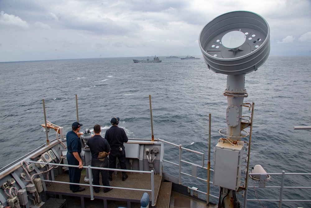 11 nations unite to conduct naval exercises off the coast of Brazil during multinational exercise