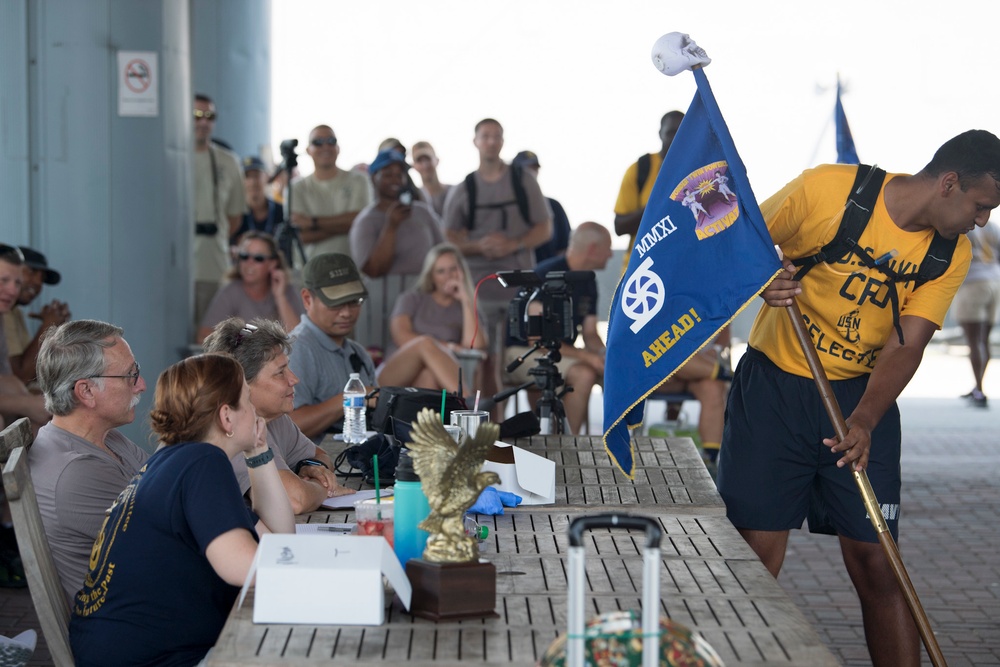 Judging the cadence and guidon competition