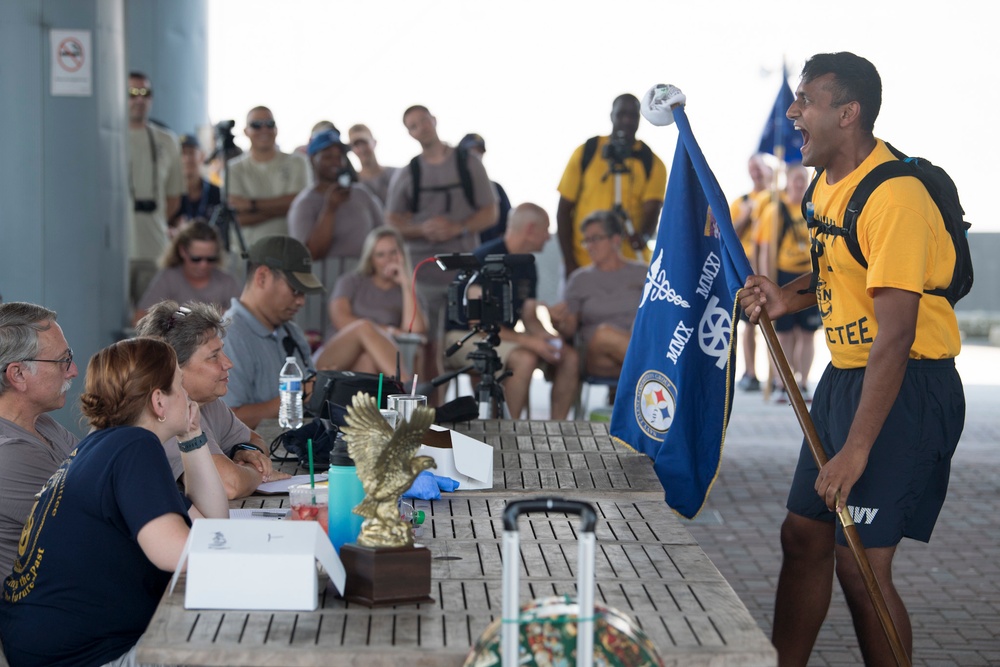 Judging cadence and guidon competition