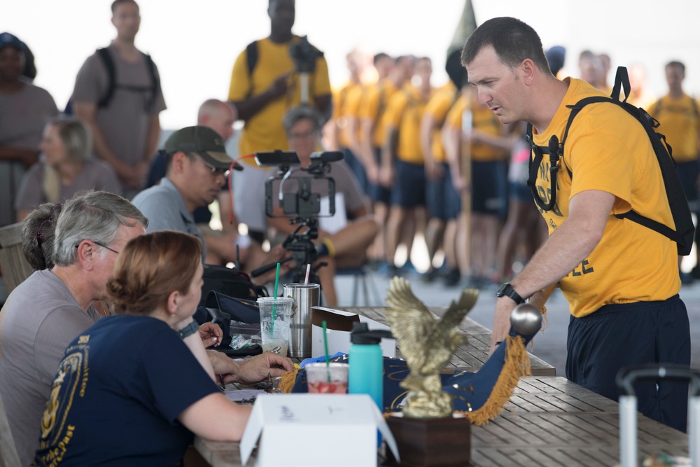 Judging the cadence and guidon competition