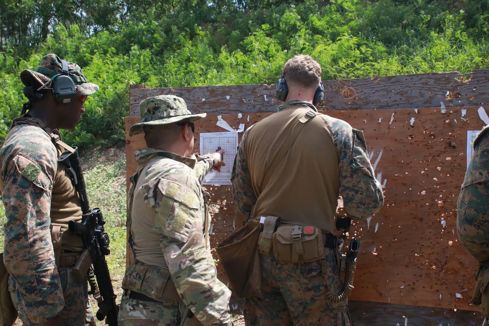 U.S., Allied Forces conduct weapons familiarization live-fire demonstration during Exercise HYDRACRAB