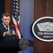 Under Secretary of Defense for Acquisition and Sustainment Ellen M. Lord holds a press briefing