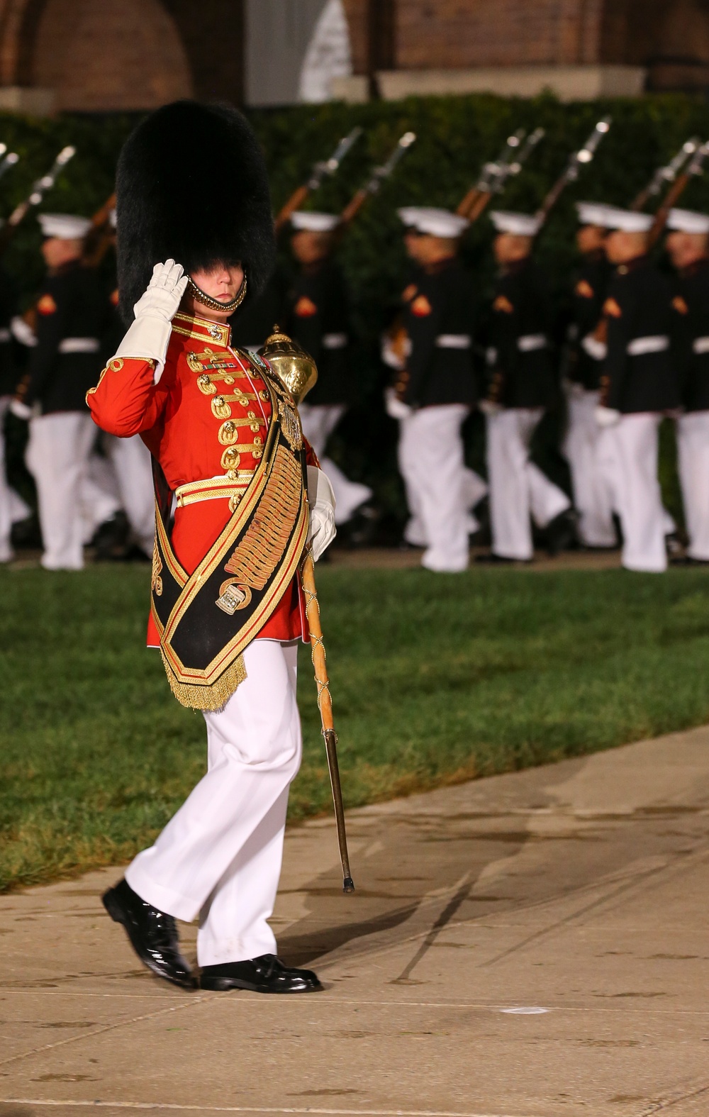 Marines march in Friday Evening Parade