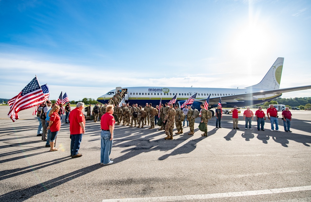 West Virginia Nationa Guard bids farewell to deploying troops.