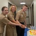 Sailors cut cake
