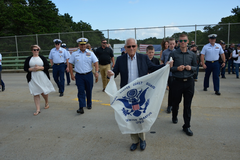Coast Guard presents Purple Heart to Finch family in Chatham, Massachusetts