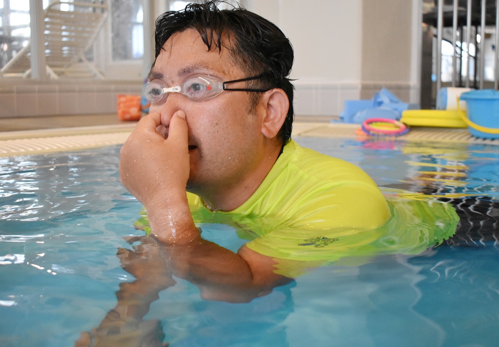 Camp Zama pre-K swim lessons ease fears, teach basics