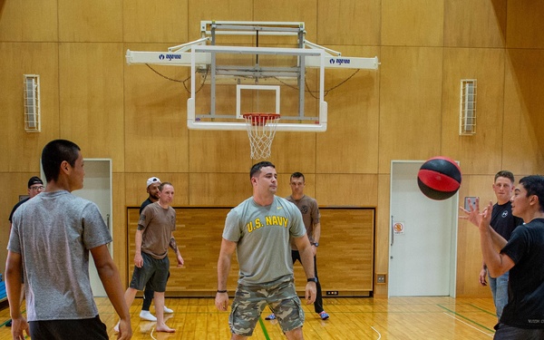 Junior Sailor Association volunteer at Children's Center of Okinawa