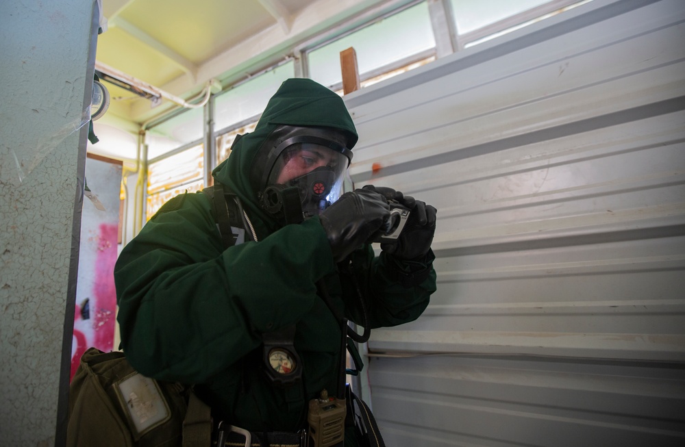 MWHS-1 CBRN Conducts EOD/Hazmat Response Training