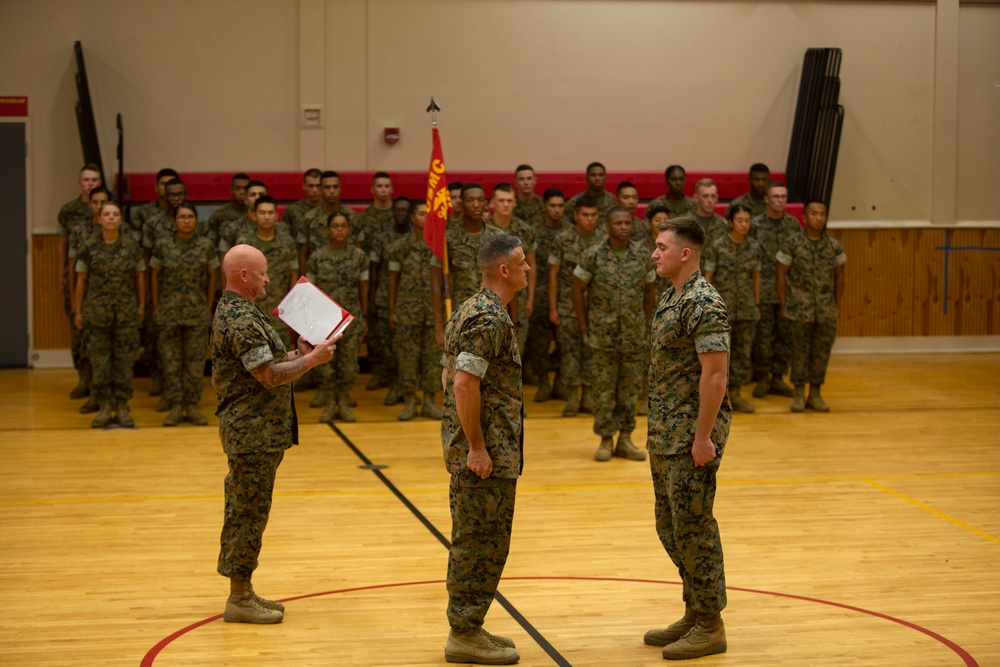 Lance Cpl. Goff recieves award after saving baby