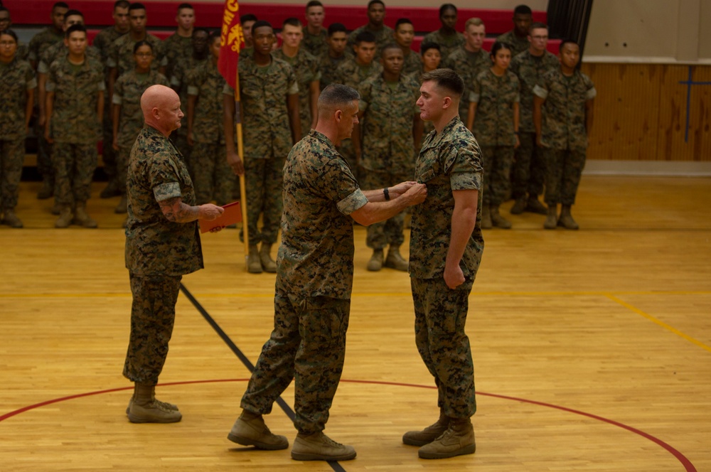 Lance Cpl. Goff recieves award after saving baby