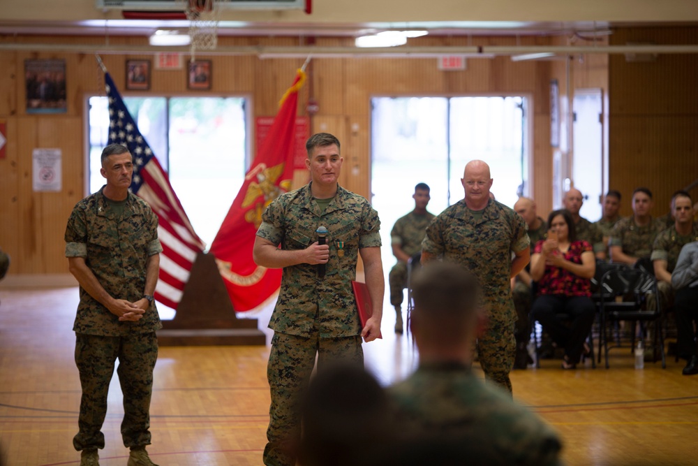 Lance Cpl. Goff recieves award after saving baby