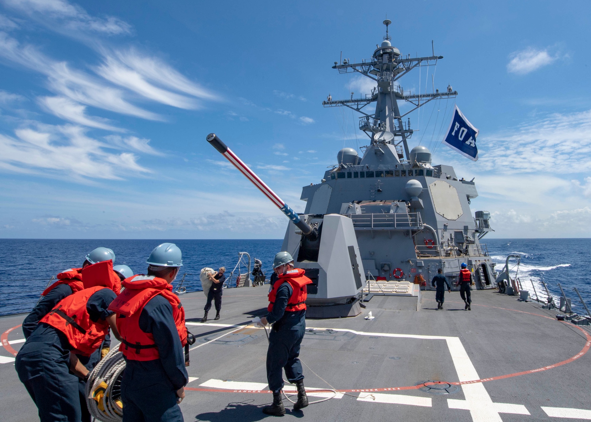 DVIDS - Images - USS WAYNE E MEYER (DDG 108) August 27 2019 Replenishment  at Sea [Image 5 of 8]