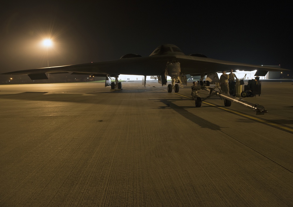 B-2 Spirits, Whiteman AFB Airmen arrive at RAF Fairford for Bomber Task Force deployment