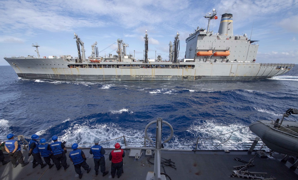 USS WAYNE E MEYER (DDG 108) August 27 2019 Replenishment at Sea