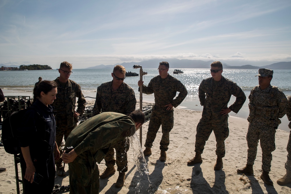 US, Brazil, Colombia militaries demonstrate water purification capabilities during multinational exercise in Brazil