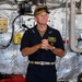Vice Adm. Richard Brown visits USS Gabrielle Giffords (LCS 10)