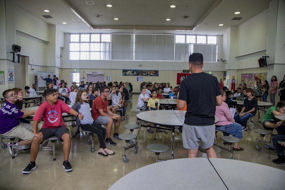 U.S. Marines volunteer at Lester Middle School