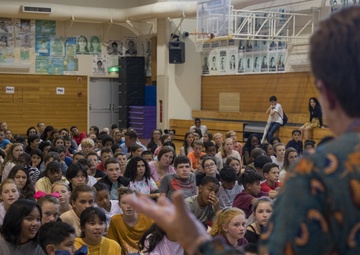 U.S. Marines volunteer at Lester Middle School