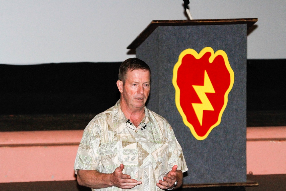 Retired Sergeant Major of the Army Speaks During Leader Professional Development Sessions