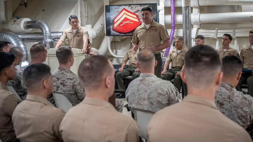 Corporals Course Graduation aboard USS John P. Murtha