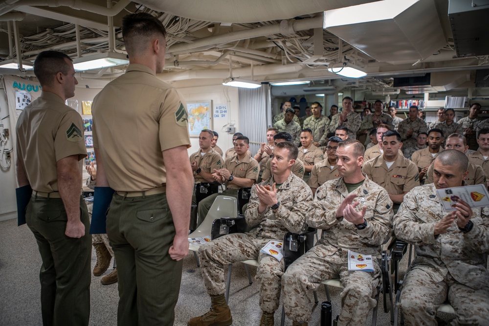 Corporals Course Graduation aboard USS John P. Murtha