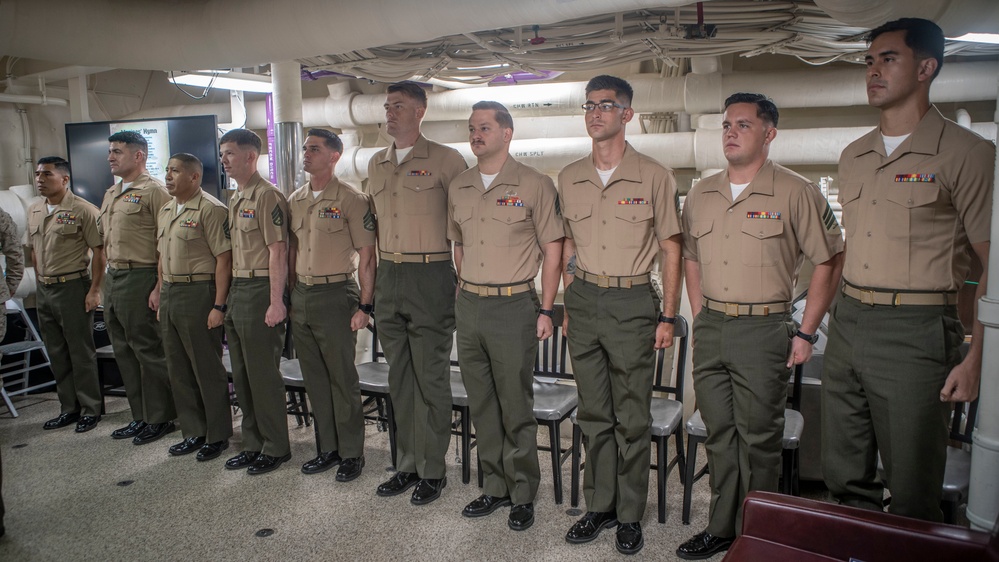 Corporals Course Graduation aboard USS John P. Murtha