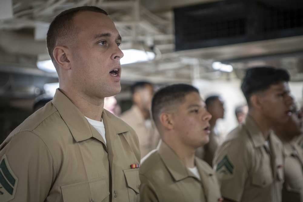 Corporals Course Graduation aboard USS John P. Murtha