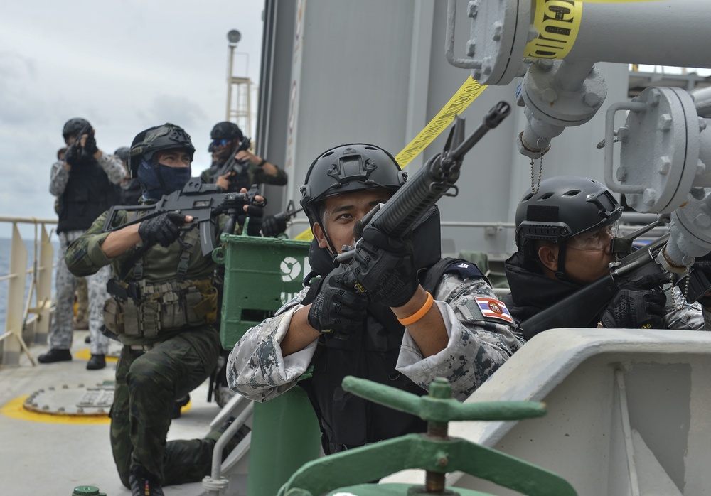 Coast Guard and Royal Thai Navy conduct VBSS training as part of SEACAT 2019