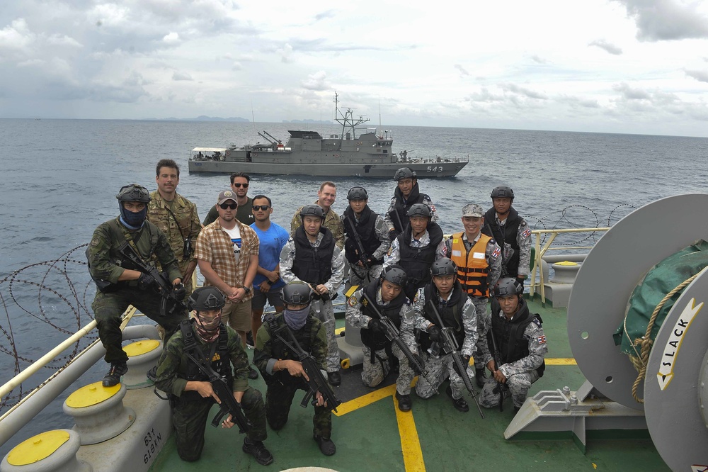 Coast Guard and Royal Thai Navy conduct VBSS training as part of SEACAT 2019