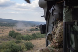 U.S. Army Soldiers conduct aerial gunnery training
