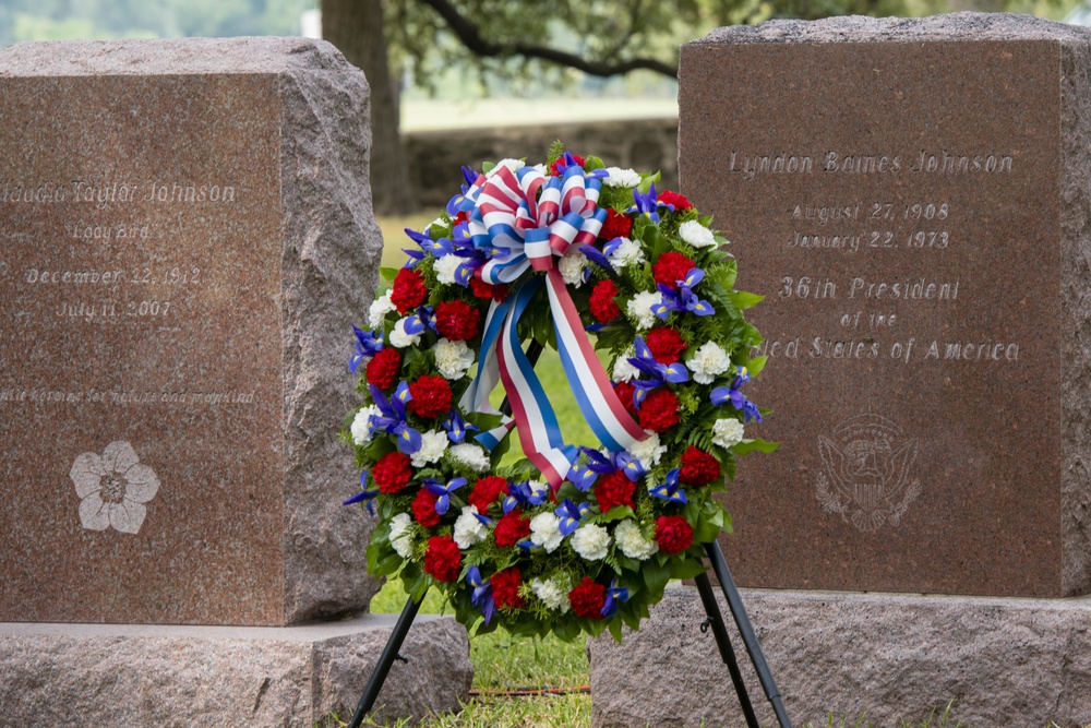 Lyndon B. Johnson Birthday Observance Wreath-Laying Ceremony Aug. 27 at the LBJ National Historical Park at Johnson City, Texas