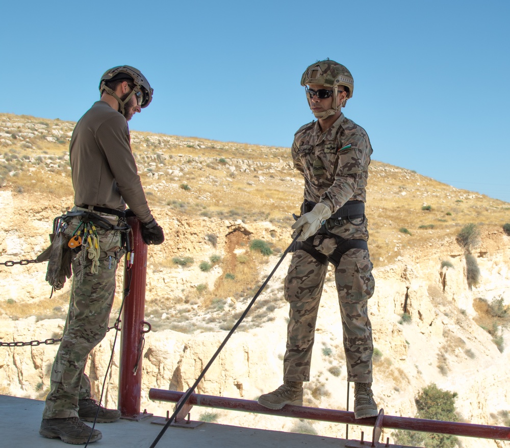 Eager Lion 19 urban high angle rescue technique joint training