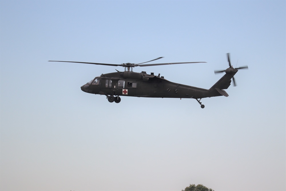 UH-60 Blackhawk Ops for CSTX 86-19-04, Global Medic at Fort McCoy